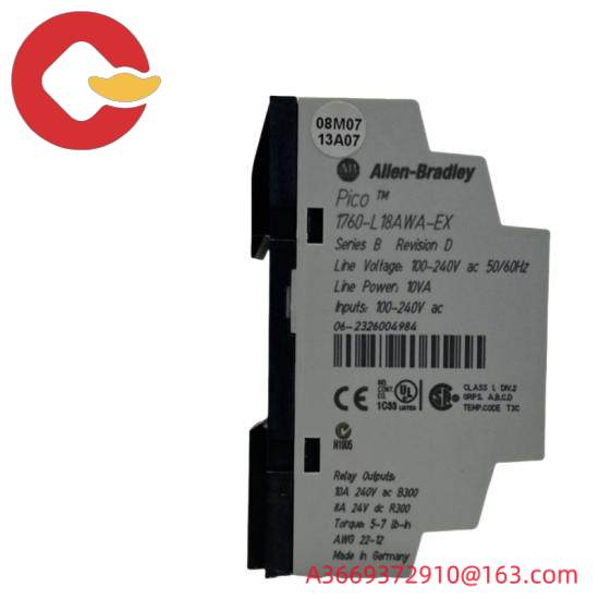 AB Control Systems 1760L18AWAEX Pico Controller with RTC, 18 I/O Expandable, AC Module