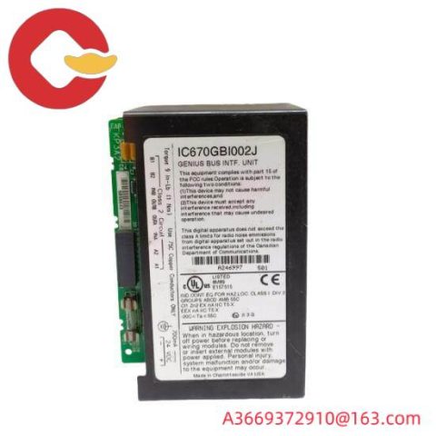 GE IC670GBI002 - Bus Interface Unit for Field I/O Control Systems