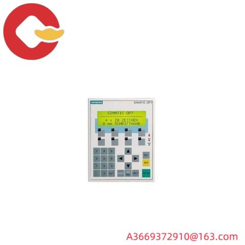 SIEMENS 6AV3607-1JC00-0AX1: Operator Panel OP7/PP LC Display for Industrial Control