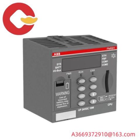 ABB PM591-ETH Ethernet Module for Industrial Automation, PLC Communication
