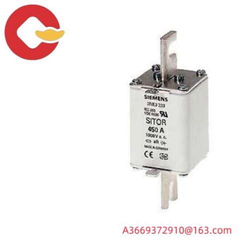 Siemens SITOR Fuse Link, 3NE3335, with Slotted Blade Contacts for Industrial Applications