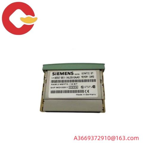 Siemens 6ES7951-1AL00-0AA0: Simatic S7 RAM Memory Card, Designed for Efficient Data Storage Solutions