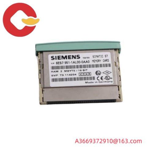 Siemens S7-400 RAM Memory Card, 6ES7951-1AL00-0AA0, Industrial Control Systems