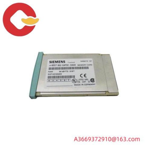Siemens RAM Memory Card - 6ES7 952-0AF00-0AA0, Industrial Control Solutions